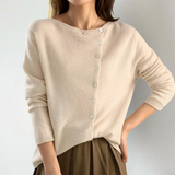 Kate™ - Schicker asymmetrischer Knopf-Cardigan