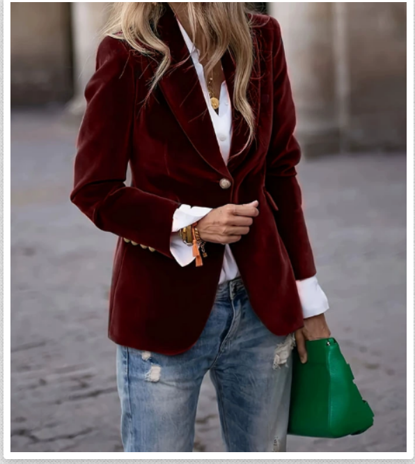 Damenblazer mit Knöpfen und Taschen