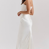 Hera - Elegantes Retro-Einfarbiges Trägerloses Partykleid