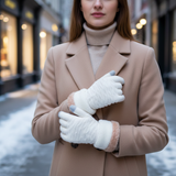 Touchscreen-Handschuhe mit Zopfmuster