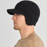 Herren Strickmütze mit Ohrenklappen