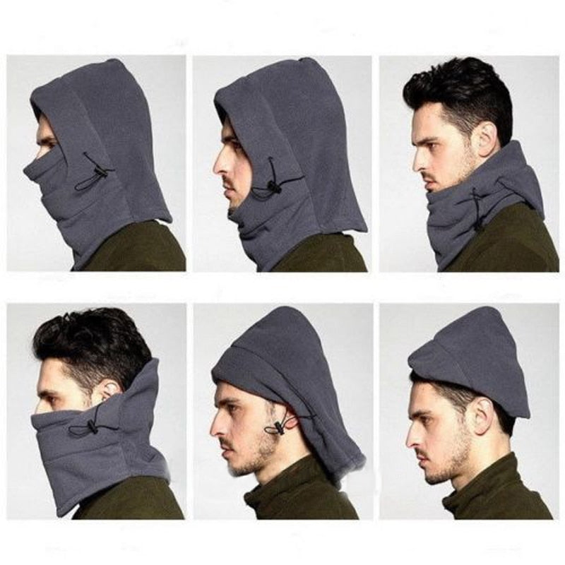 3-in-1 Wintermütze mit Kapuze und Schal