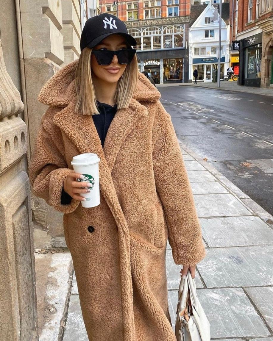 Zoe - Langer Teddymantel
