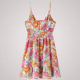 Rosie | Damen Mini-Blumenkleid mit Rüschensaum