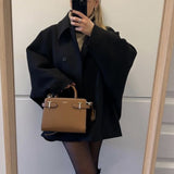Lovie | Übergroßer Wollmantel
