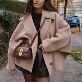 Lovie | Übergroßer Wollmantel