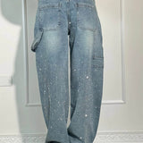 Glänzende Carpenter-Style Denim-Jeans