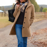 Vera™ - Klassischer Mid-Length Knopfmantel
