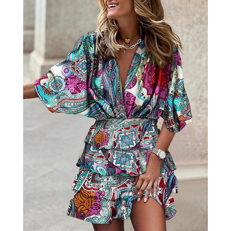 Francesca™ - Stylisches Druckkleid