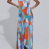 Isla – Elegantes Halter Plissiertes Maxikleid