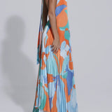 Isla – Elegantes Halter Plissiertes Maxikleid