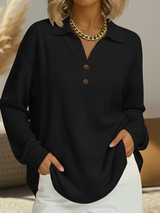 Elke | Schlichter Pullover mit Hemdkragen