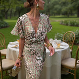 CLARANDRA™ - MIDI-KLEID IN KUPFER