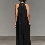 Minimalistisches, ärmelloses Maxikleid für Damen mit Rüschendetails