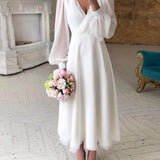 Elegantes Midi-Hochzeitskleid für Frauen