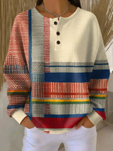 Hanne | Pullover mit Streifen und Farbflächen