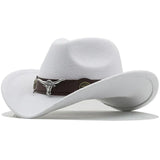 Western-Filzhut mit Stier-Schnallenband