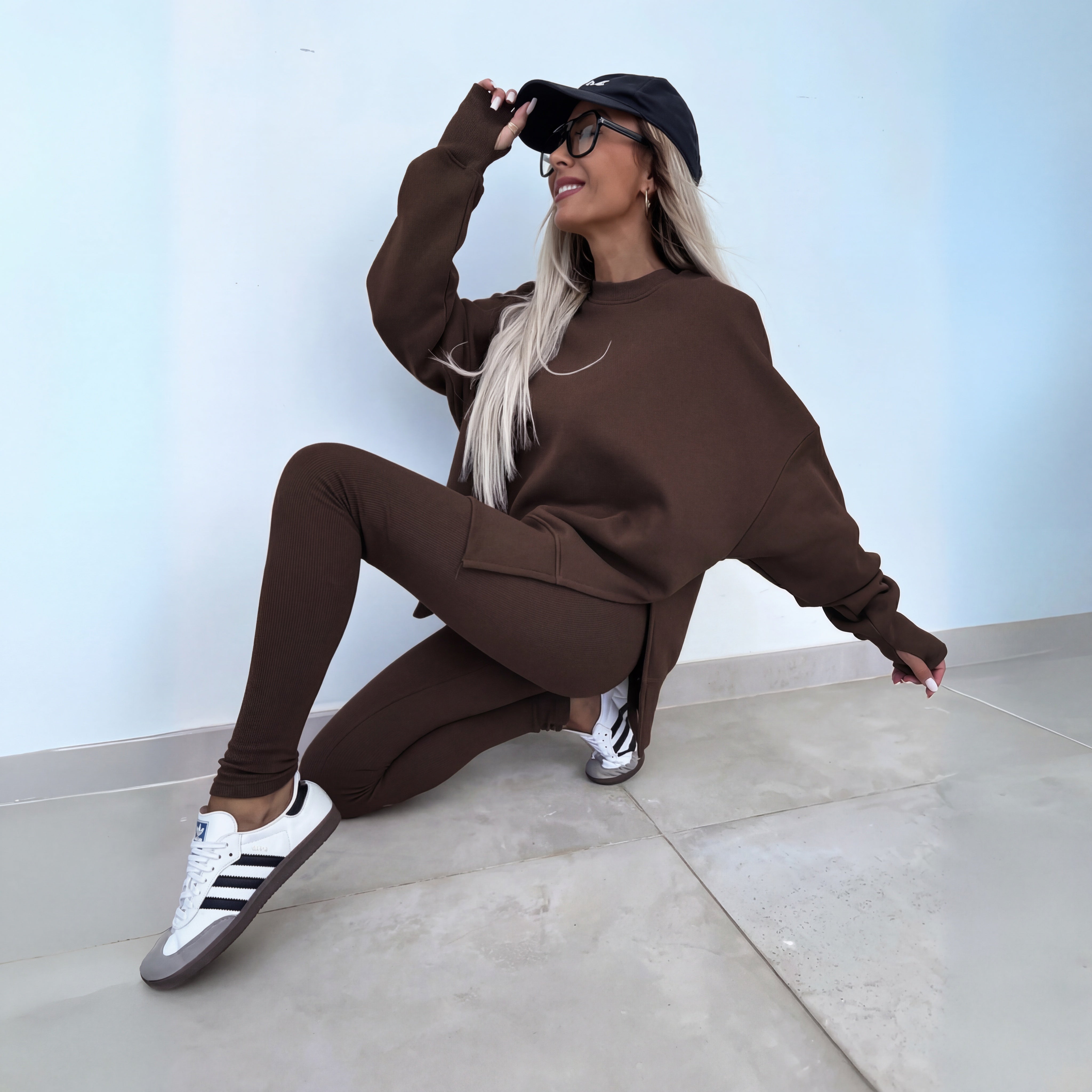 YACHI™ - Entspanntes Sweatshirt mit langen Ärmeln und Hosenensemble