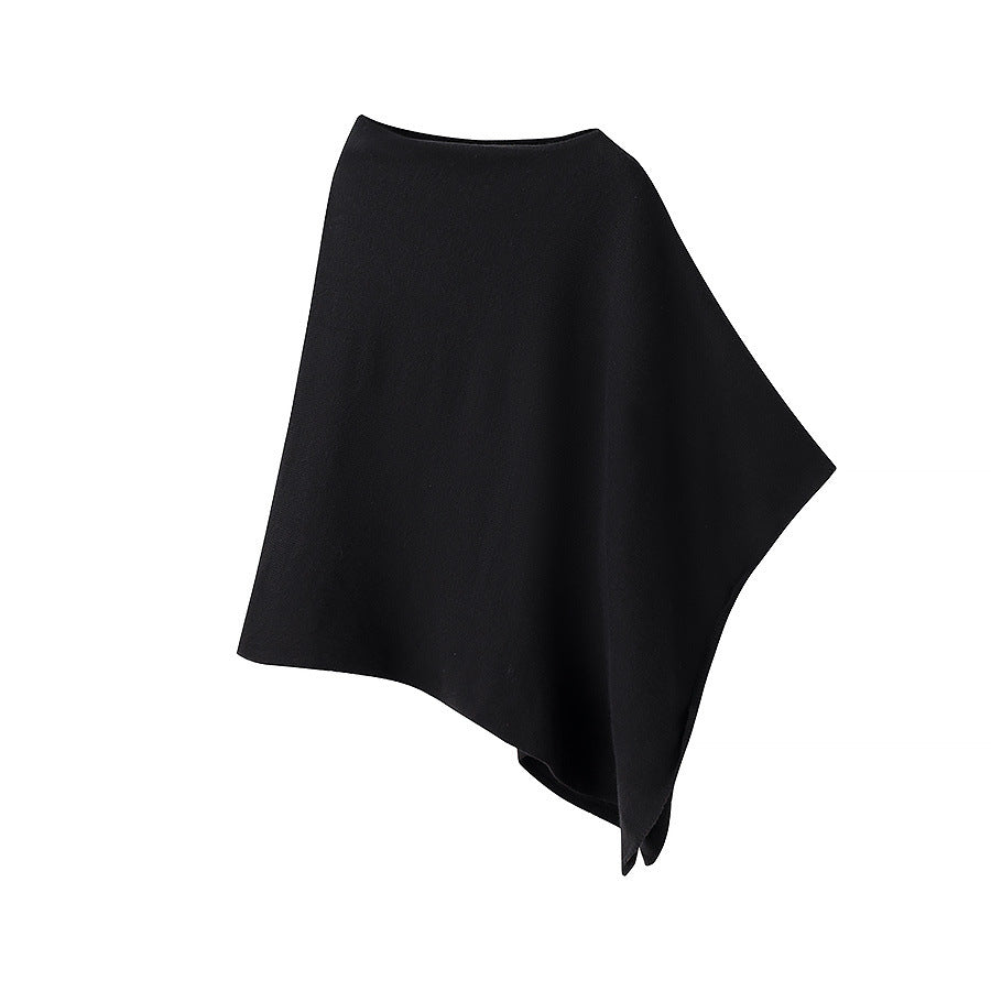 Damen Schalponcho mit elastischer Einfassung