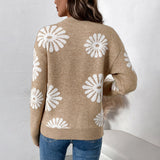Sophie | Damen Langarm Rundhals Blumensweater