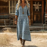 Bea | Vintage-inspiriertes langärmliges Freizeitkleid