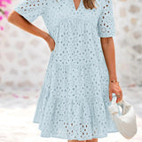 Rica™ - Schickes Spitzen-Rüschensommerkleid
