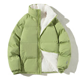 Damen gesteppte Thermo-Bomberjacke mit Teddyfutter und hohem Stehkragen