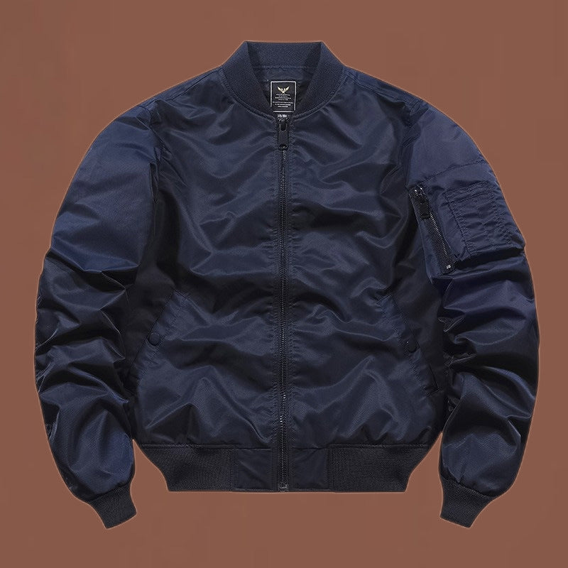 Herren windabweisende Bomberjacke im MA-1 Stil mit Ärmeltasche