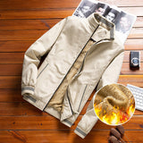 Herren Bomberjacke mit Teddyfutter und Reißverschlusstaschen