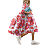 Levoire | Schickes Floral Paisley Druckkleid mit Dreiviertelärmeln