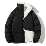 Damen gesteppte Thermo-Bomberjacke mit Teddyfutter und hohem Stehkragen