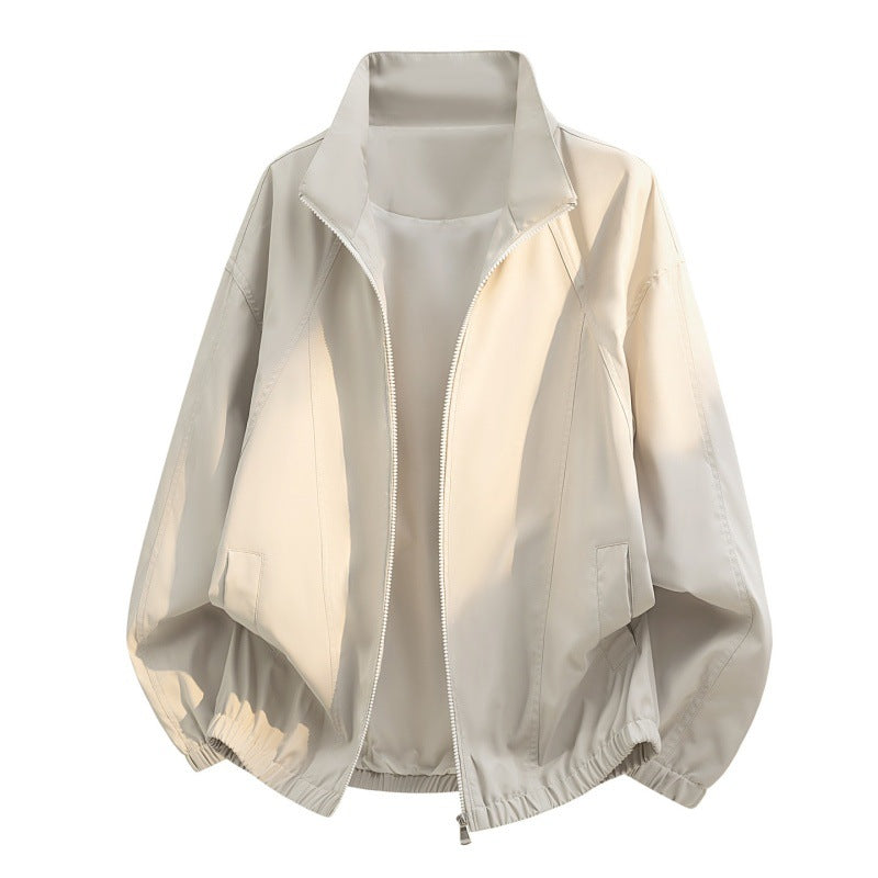 Herren Oversize-Leichtblouson mit Stehkragen und elastischem Saum
