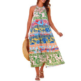 FELICITY™ – Stilvolles Bohemian Halter-Maxikleid mit gestuftem Design