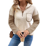 Damen Langarm-Pullover mit Taschen