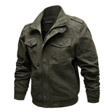 Herren Canvas-Fieldjacke mit Stehkragen und multifunktionalen Taschen