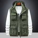 Herren Fieldjacke mit Kapuze und Multifunktionstaschen