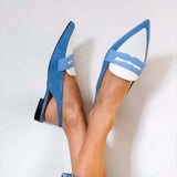 BLAUE SLINGBACK LOAFERS