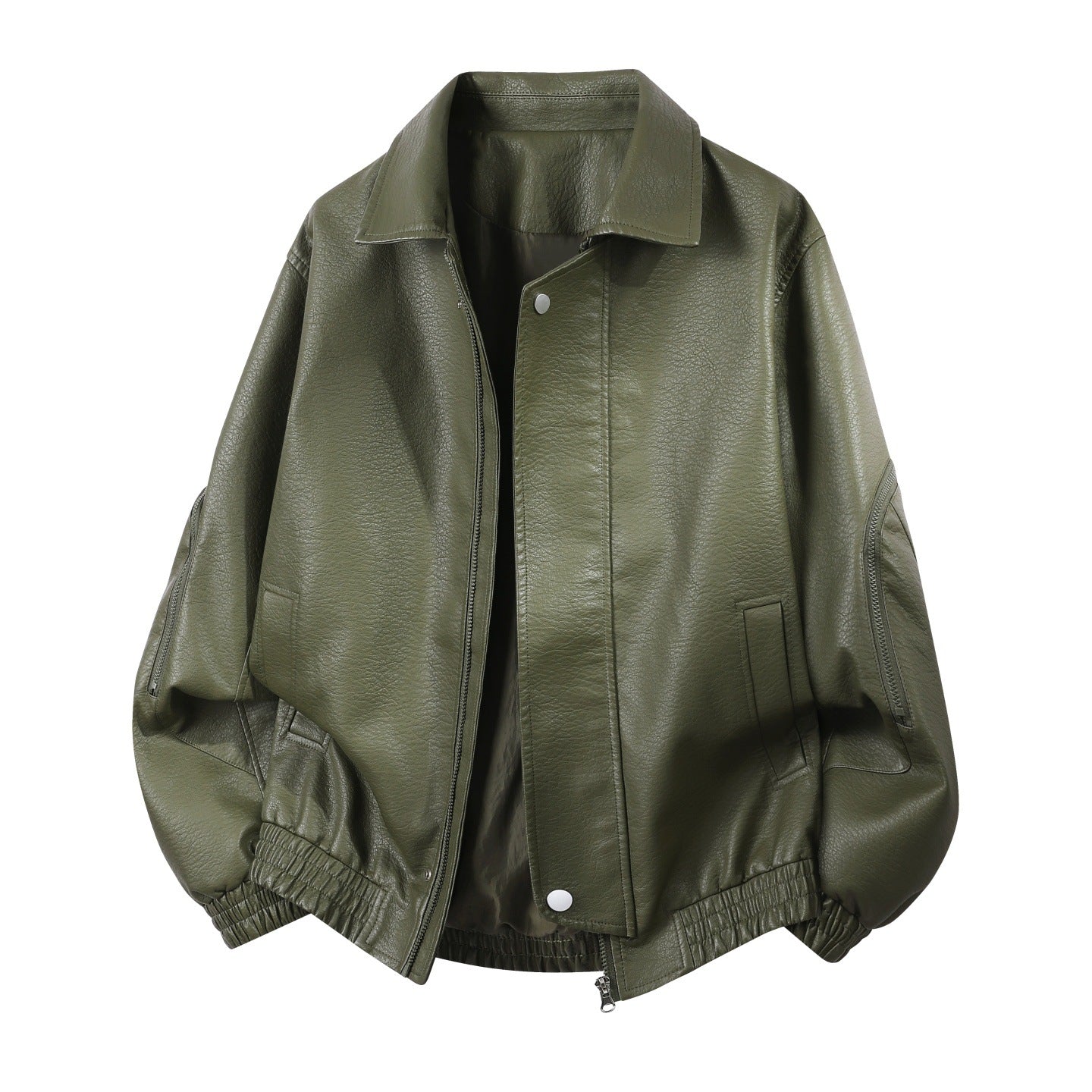 Herren Oversize-Blouson mit elastischem Saum und verdecktem Reißverschluss