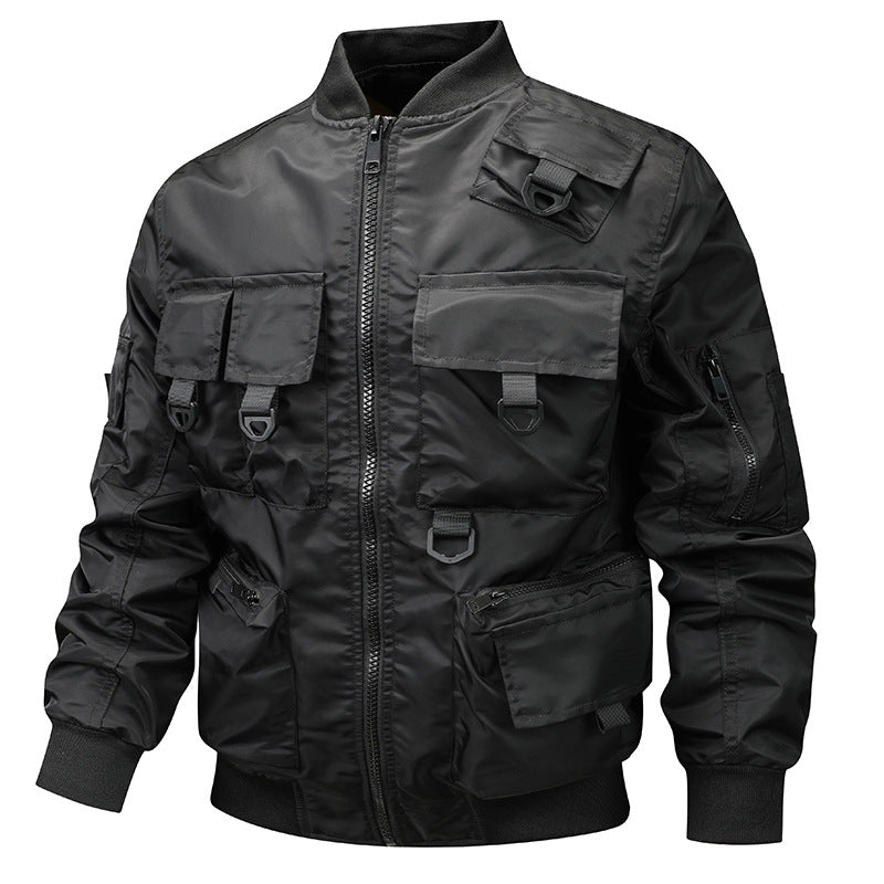 Herren Bomberjacke mit modularen Taschen und D-Ring-Details