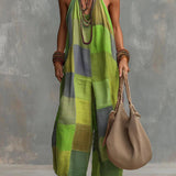 Oriana | Damen Halter Wide-Leg Jumpsuit