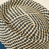 Damen Strohhut mit breiter Krempe und Kontrastband