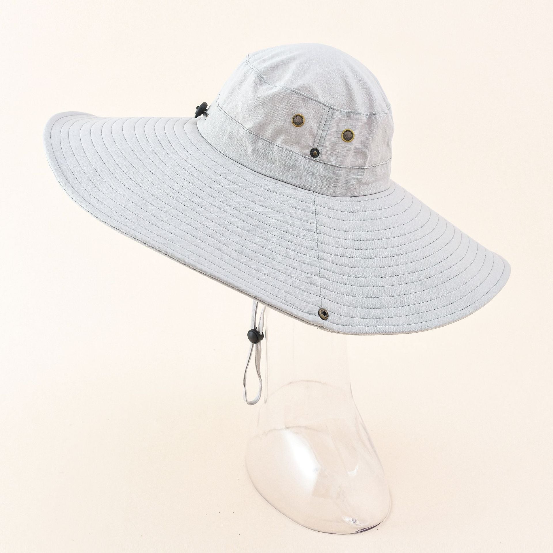 Damen Sonnenhut mit UV-Schutz, breiter Krempe und verstellbarem Kinnband