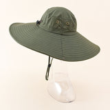 Damen Sonnenhut mit UV-Schutz, breiter Krempe und verstellbarem Kinnband