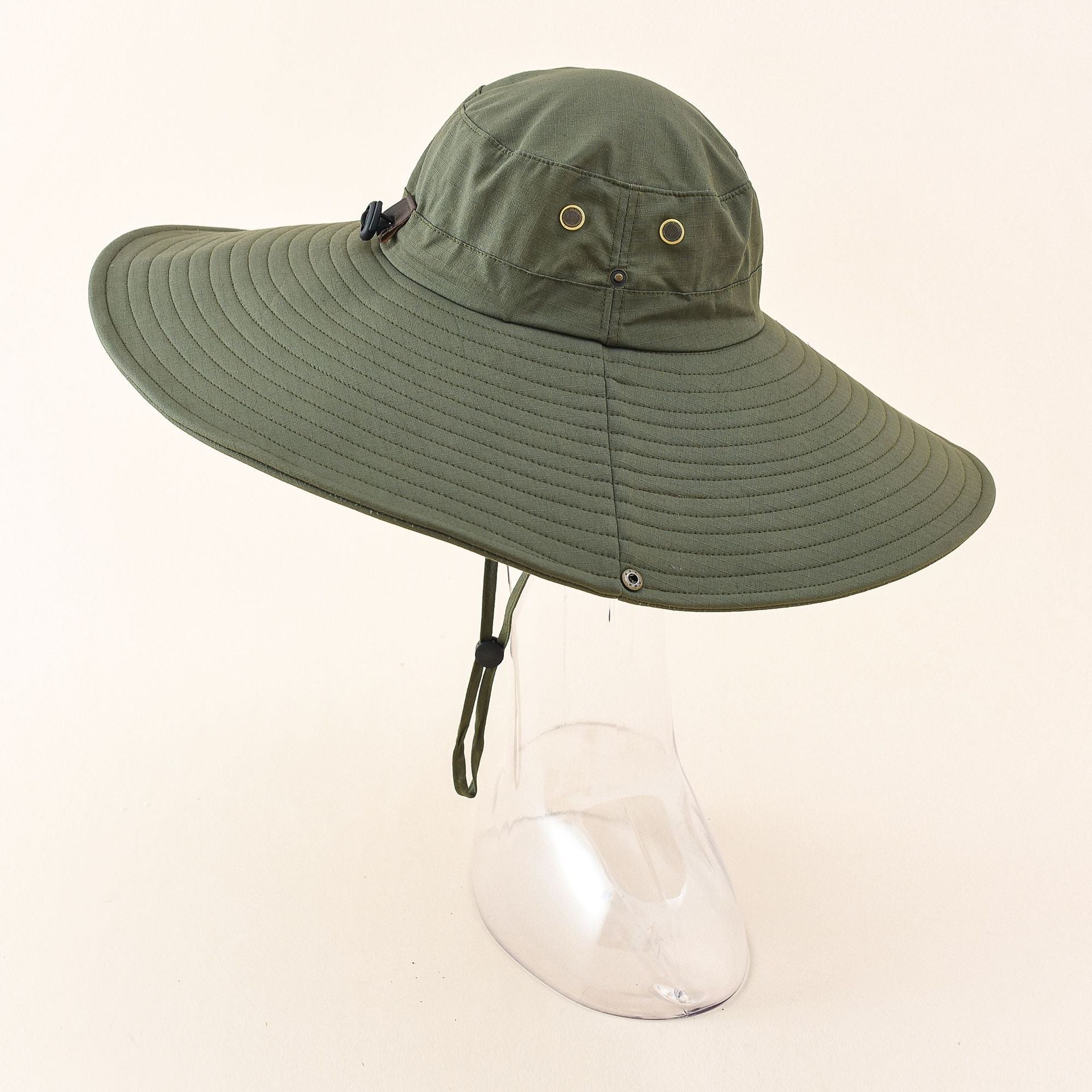 Damen Sonnenhut mit UV-Schutz, breiter Krempe und verstellbarem Kinnband