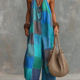 Oriana | Damen Halter Wide-Leg Jumpsuit
