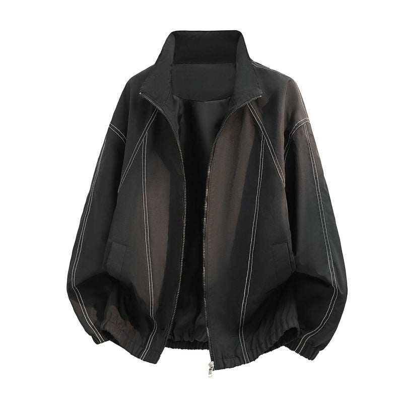 Herren Oversize-Leichtblouson mit Stehkragen und elastischem Saum