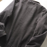 Herren gefütterte Cordjacke mit Teddykragen und Knopfleiste