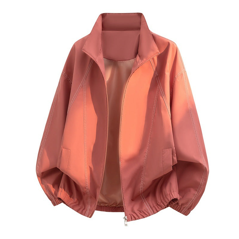 Herren Oversize-Leichtblouson mit Stehkragen und elastischem Saum