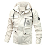 Herren wasserfeste Kapuzen-Regenjacke mit winddichter Membran