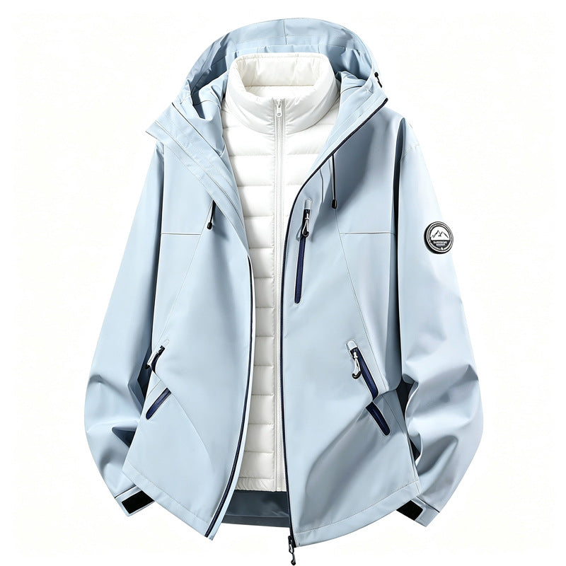 Damen kombinierbare Softshell Outdoorjacke mit abnehmbarer Innenjacke